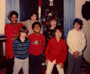 Cousins, at the Johnson Christmas Party, c. late 1980s